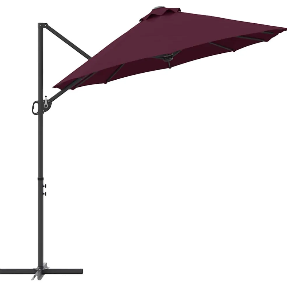 vidaXL Parasol Bordeaux Rood 372 x 198 x 243 cm Polyester en Aluminium