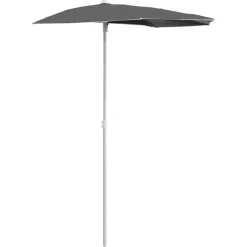 vidaXL Parasol half met paal 180x90 cm antracietkleurig