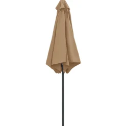 vidaXL Parasol met aluminium paal 270x246 cm taupe