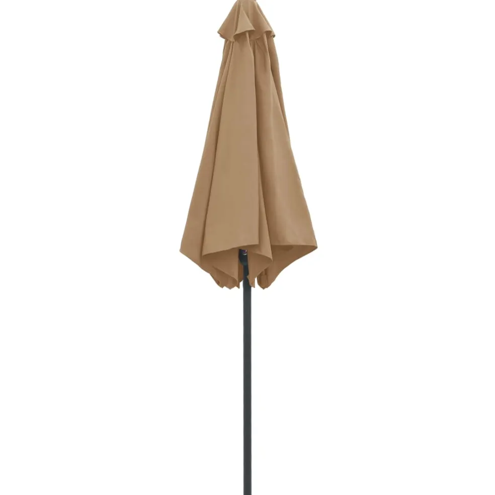 vidaXL Parasol met aluminium paal 270x246 cm taupe