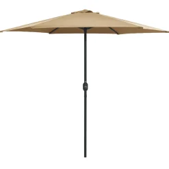 vidaXL Parasol met aluminium paal 270x246 cm taupe