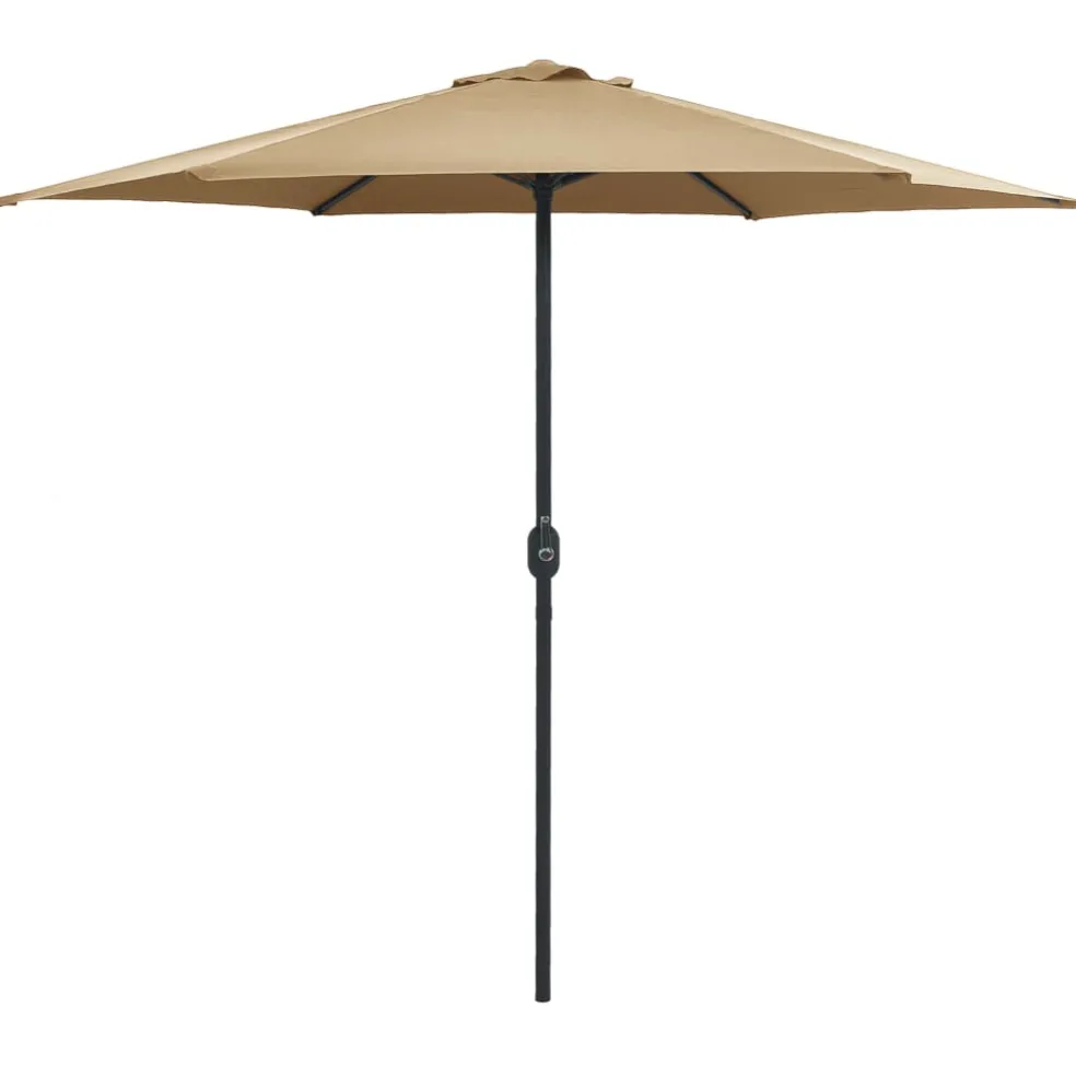 vidaXL Parasol met aluminium paal 270x246 cm taupe