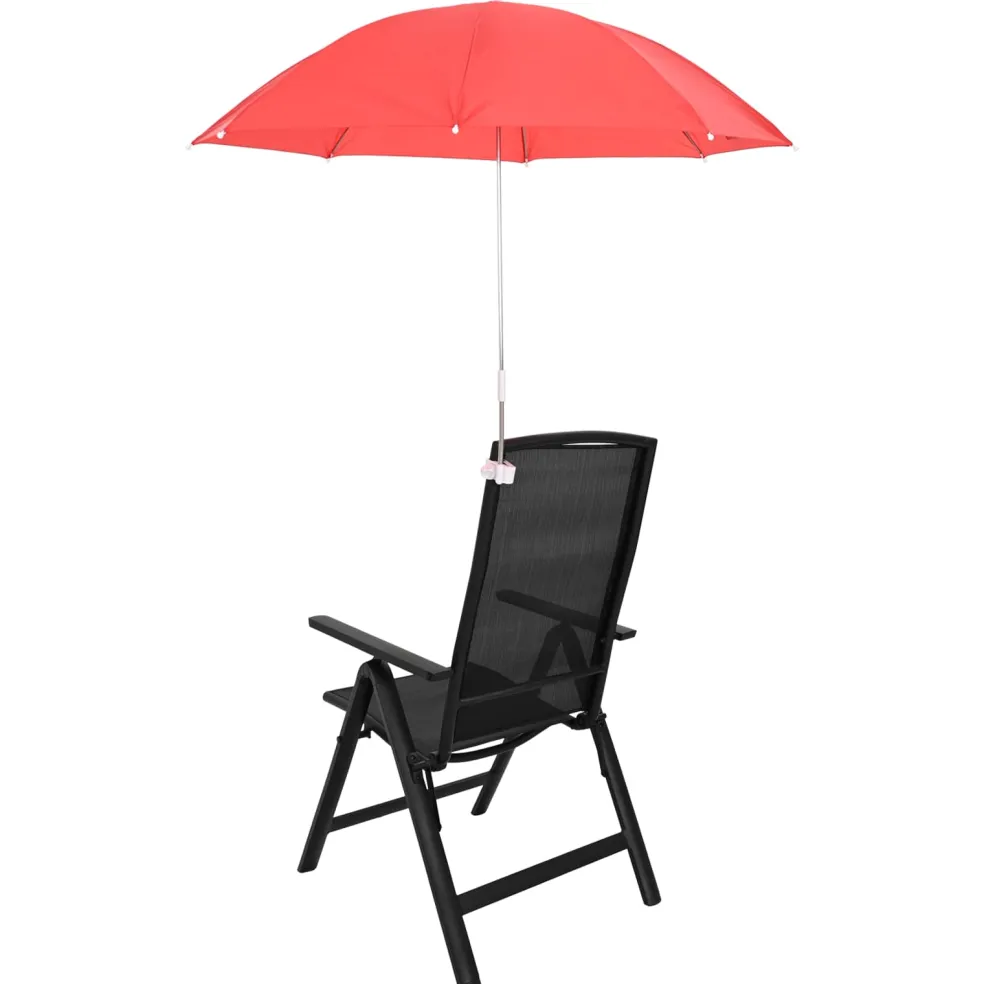 vidaXL Parasol met klem Ø 105 x 86 cm 170T polyester 2 st baksteenrood