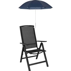 vidaXL Parasol met klem Ø 105 x 86 cm 170T polyester 2 st Marineblauw