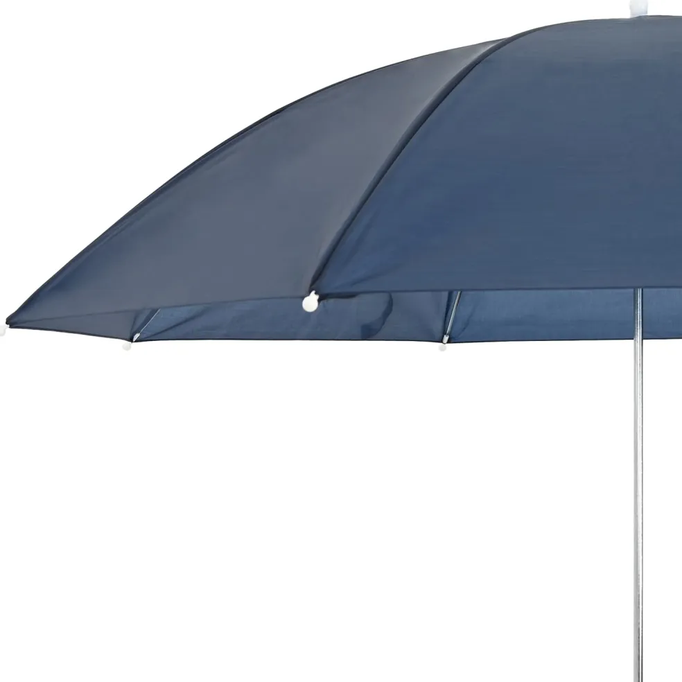 vidaXL Parasol met klem Ø 105 x 86 cm 170T polyester 2 st Marineblauw