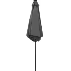 vidaXL Parasol met LED-verlichting en aluminium paal 270 cm antraciet