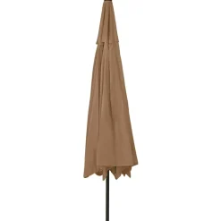vidaXL Parasol met LED-verlichting 400 cm taupe