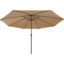 vidaXL Parasol met LED-verlichting 400 cm taupe