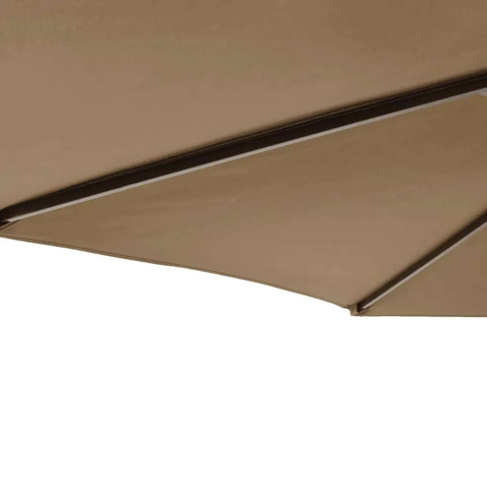 vidaXL Parasol met stalen paal 225x225x212 cm taupe