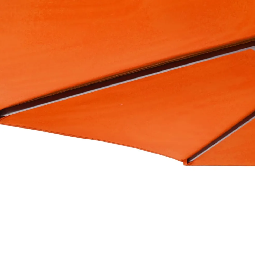 vidaXL Parasol met stalen paal 225x225x212 cm terracottakleurig