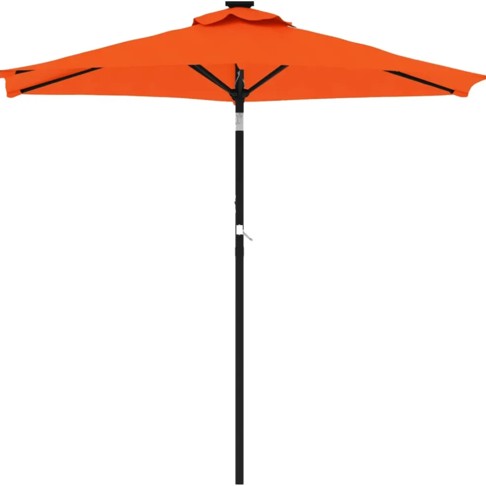 vidaXL Parasol met stalen paal 225x225x212 cm terracottakleurig
