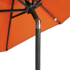 vidaXL Parasol met stalen paal 225x225x212 cm terracottakleurig