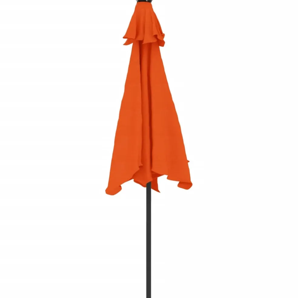 vidaXL Parasol met stalen paal 225x225x212 cm terracottakleurig