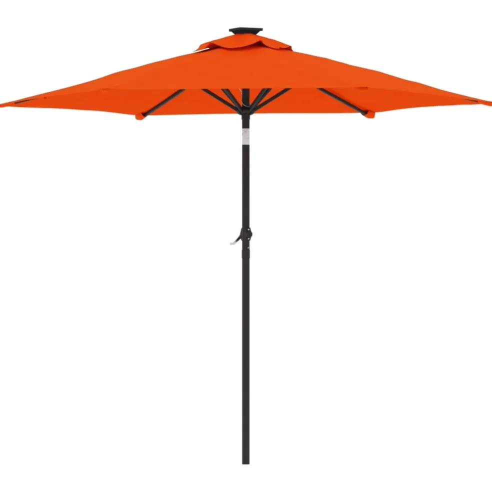 vidaXL Parasol met stalen paal 225x225x212 cm terracottakleurig