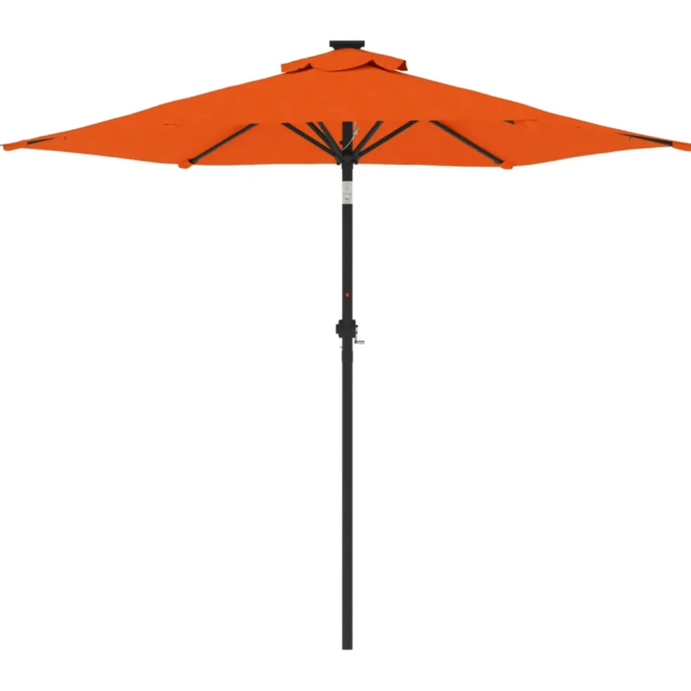 vidaXL Parasol met stalen paal 225x225x212 cm terracottakleurig