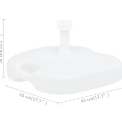 vidaXL Parasolvoet gevuld met zand/water 16 L kunststof wit