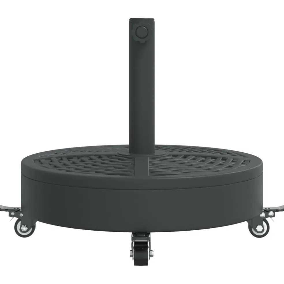 vidaXL Parasolvoet met wielen voor stok van Ø38 / 48 mm 27 kg rond