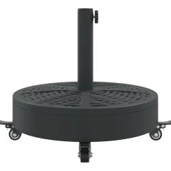vidaXL Parasolvoet met wielen voor stok van Ø38 / 48 mm 27 kg rond