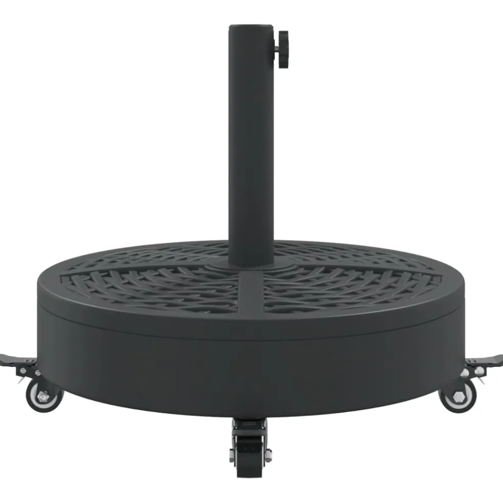 vidaXL Parasolvoet met wielen voor stok van Ø38 / 48 mm 27 kg rond