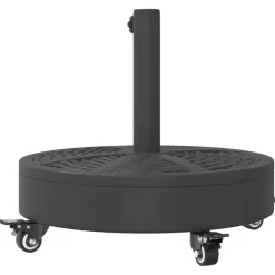 vidaXL Parasolvoet met wielen voor stok van Ø38 / 48 mm 27 kg rond