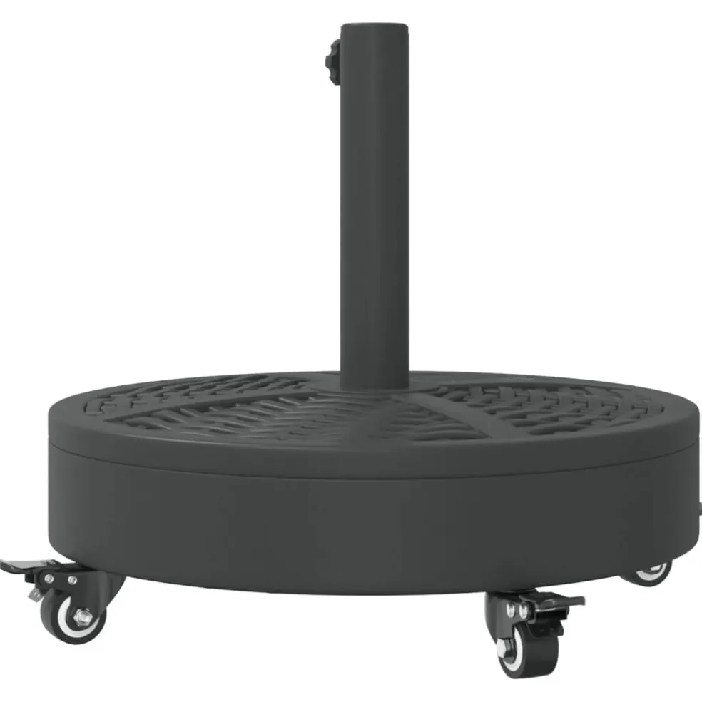 vidaXL Parasolvoet met wielen voor stok van Ø38 / 48 mm 27 kg rond