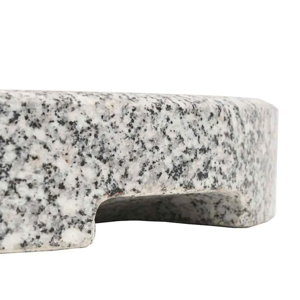 vidaXL Parasolvoet rond 20 kg graniet