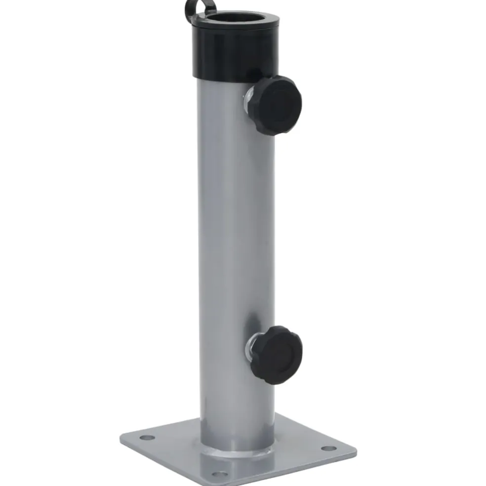 vidaXL Parasolvoet voor Ø38/48 mm stok staal zilverkleurig
