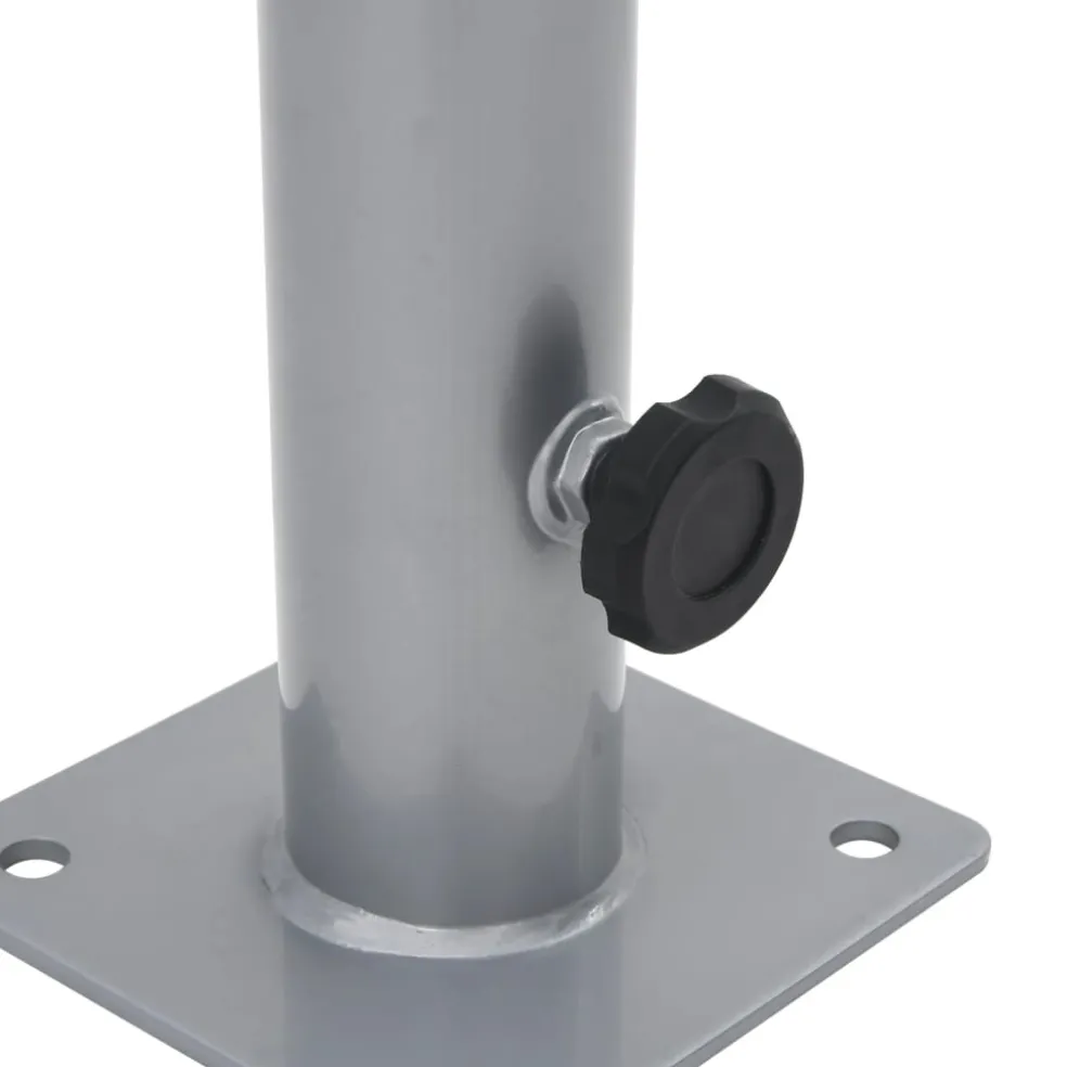 vidaXL Parasolvoet voor Ø38/48 mm stok staal zilverkleurig