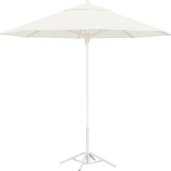 vidaXL Parasolvoet Wit Staal voor paal van 25-32 mm