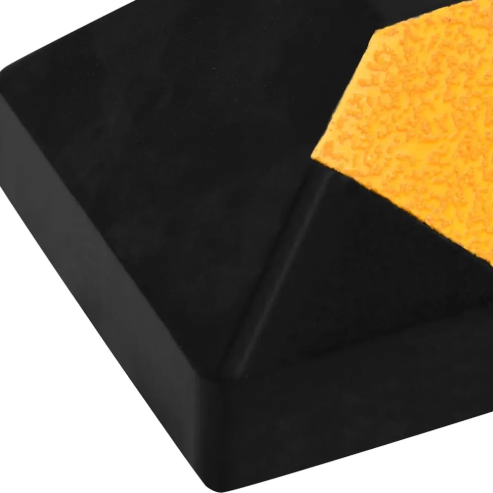 vidaXL Parkeerblokken reflecterend 2 st 56x15x10 cm rubber