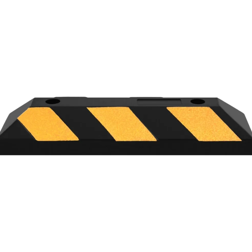 vidaXL Parkeerblokken reflecterend 2 st 56x15x10 cm rubber