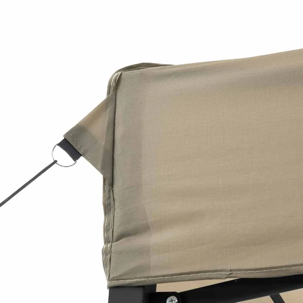 vidaXL Partytent inklapbaar pop-up met 4 zijwanden taupe