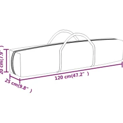vidaXL Partytent inklapbaar met zijwanden 2x2 m crèmekleurig