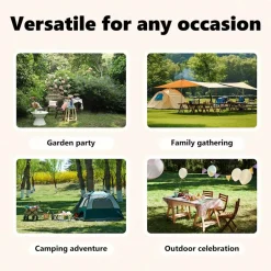 vidaXL Partytent inklapbaar met zijwanden 2x2 m crèmekleurig