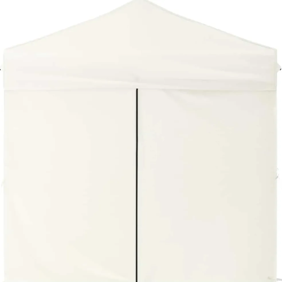 vidaXL Partytent inklapbaar met zijwanden 2x2 m crèmekleurig