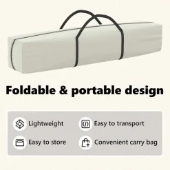 vidaXL Partytent inklapbaar met zijwanden 2x2 m crèmekleurig