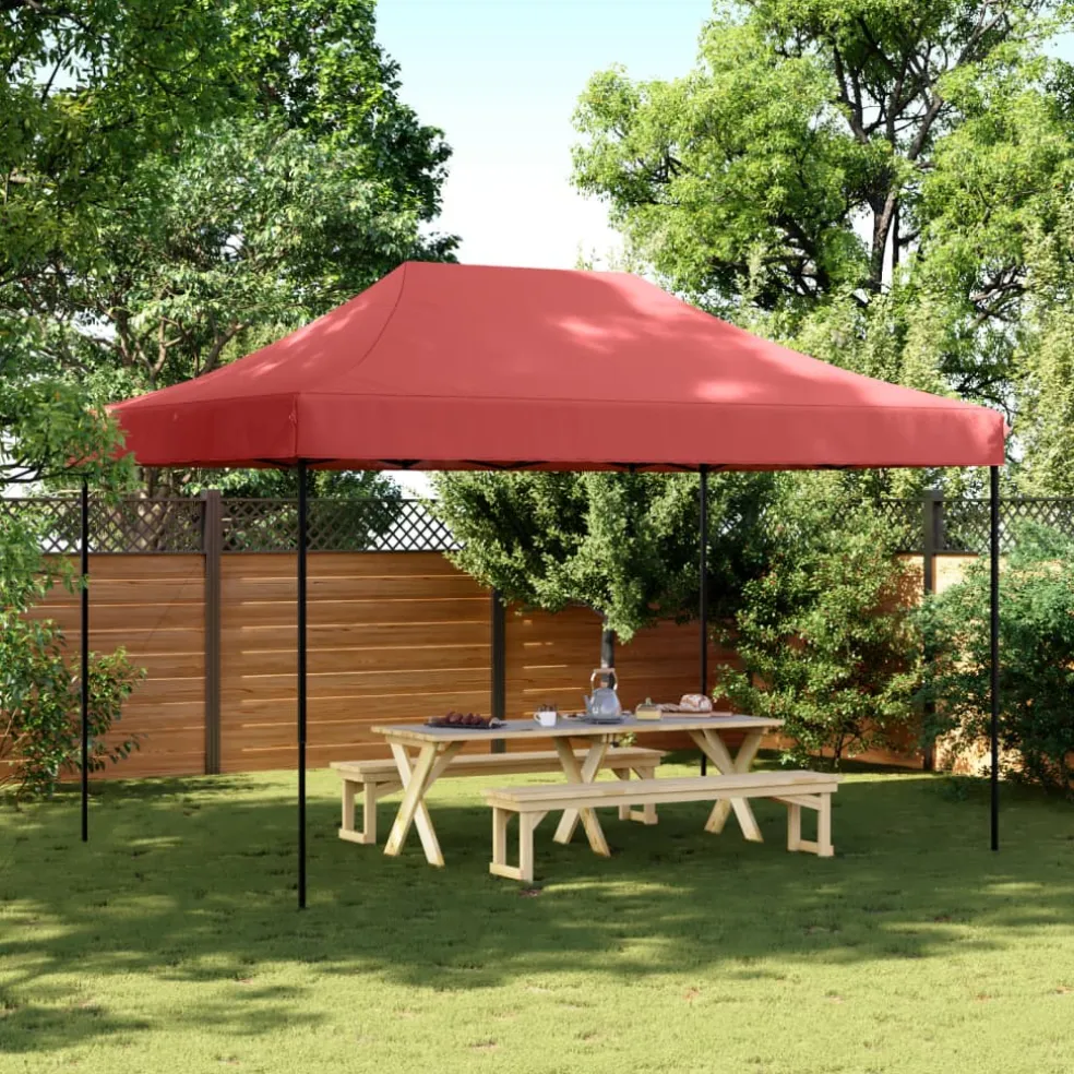 vidaXL Partytent inklapbaar pop-up 410x279x315 cm bordeauxrood