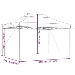 vidaXL Partytent inklapbaar pop-up 410x279x315 cm oranje