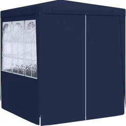vidaXL Partytent met zijwanden professioneel 90 g/m² 2x2 m blauw