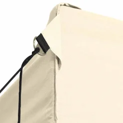 vidaXL Partytent met 4 zijwanden inklapbaar 3x6 m staal crème