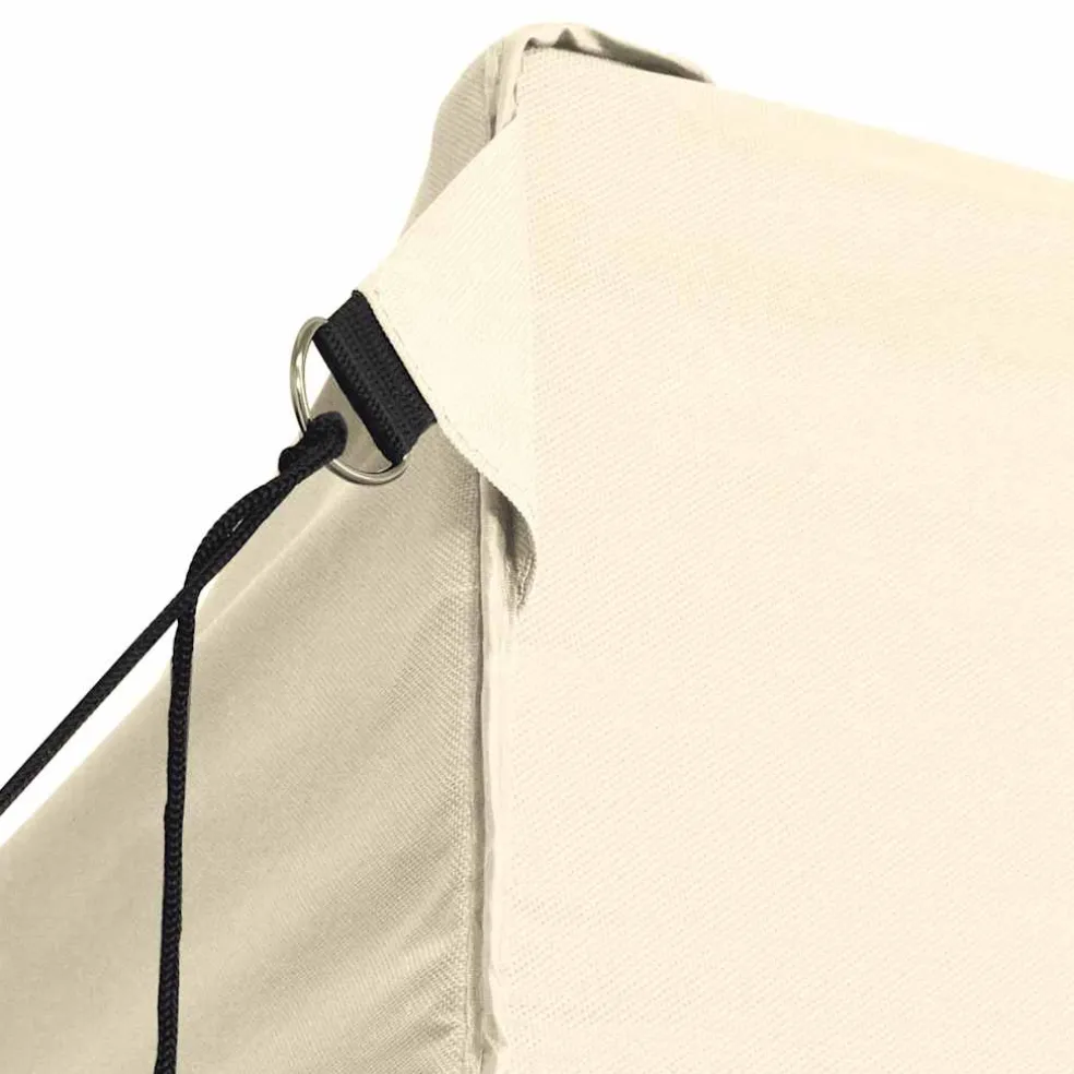 vidaXL Partytent met 4 zijwanden inklapbaar 3x6 m staal crème