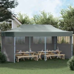 vidaXL Partytent pop-up inklapbaar met zijwanden 3x6 m antraciet