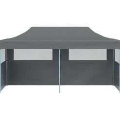 vidaXL Partytent pop-up inklapbaar met zijwanden 3x6 m antraciet