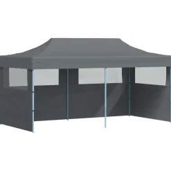 vidaXL Partytent pop-up inklapbaar met zijwanden 3x6 m antraciet