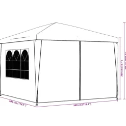vidaXL Partytent 3x3 m blauw