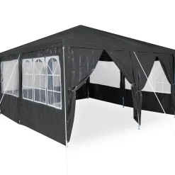 vidaXL Partytent 400 x 400 x 266 cm Antracietkleurig Polyetheen
