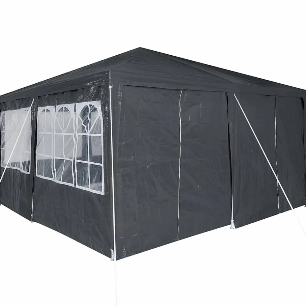 vidaXL Partytent 400 x 400 x 266 cm Antracietkleurig Polyetheen