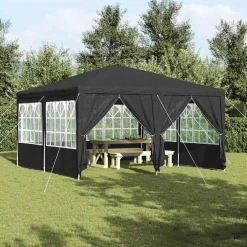 vidaXL Partytent 400 x 400 x 266 cm Antracietkleurig Polyetheen
