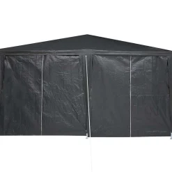 vidaXL Partytent 400 x 400 x 266 cm Antracietkleurig Polyetheen