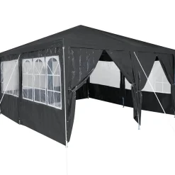 vidaXL Partytent 400 x 400 x 266 cm Antracietkleurig Polyetheen